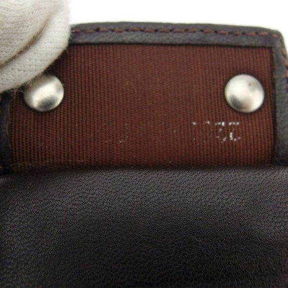 Authentic FENDI key case pecan beige canvas  ~ leather - Picture 8 of 8